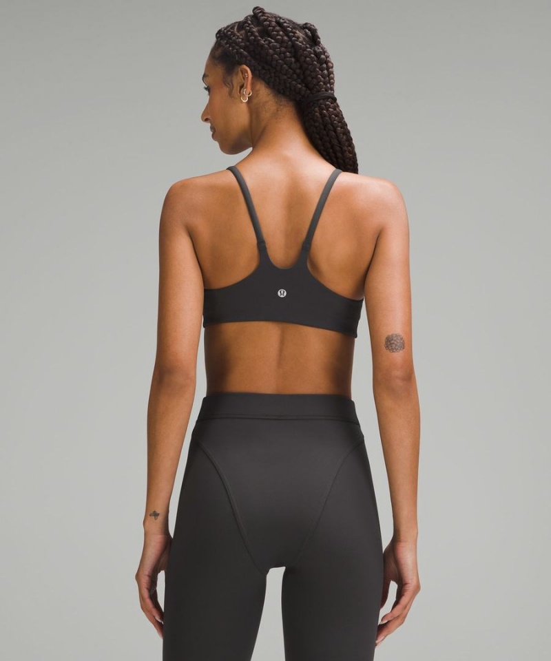 Sujetador Deportivo Lululemon Wunder Train Tiras Racer Bra Light Support, A/B Cup Twill Mujer Gris Oscuro Chile | 051NLMJRG