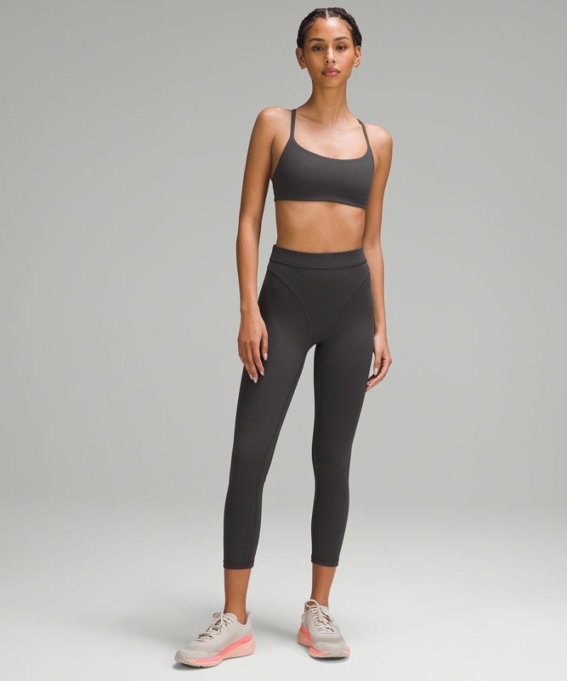 Sujetador Deportivo Lululemon Wunder Train Tiras Racer Bra Light Support, A/B Cup Twill Mujer Gris Oscuro Chile | 051NLMJRG