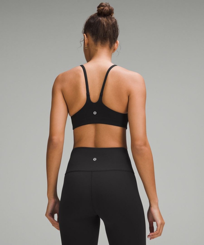 Sujetador Deportivo Lululemon Wunder Train Tiras Racer Bra Light Support, A/B Cup Twill Mujer Negras Chile | 268EATVUL