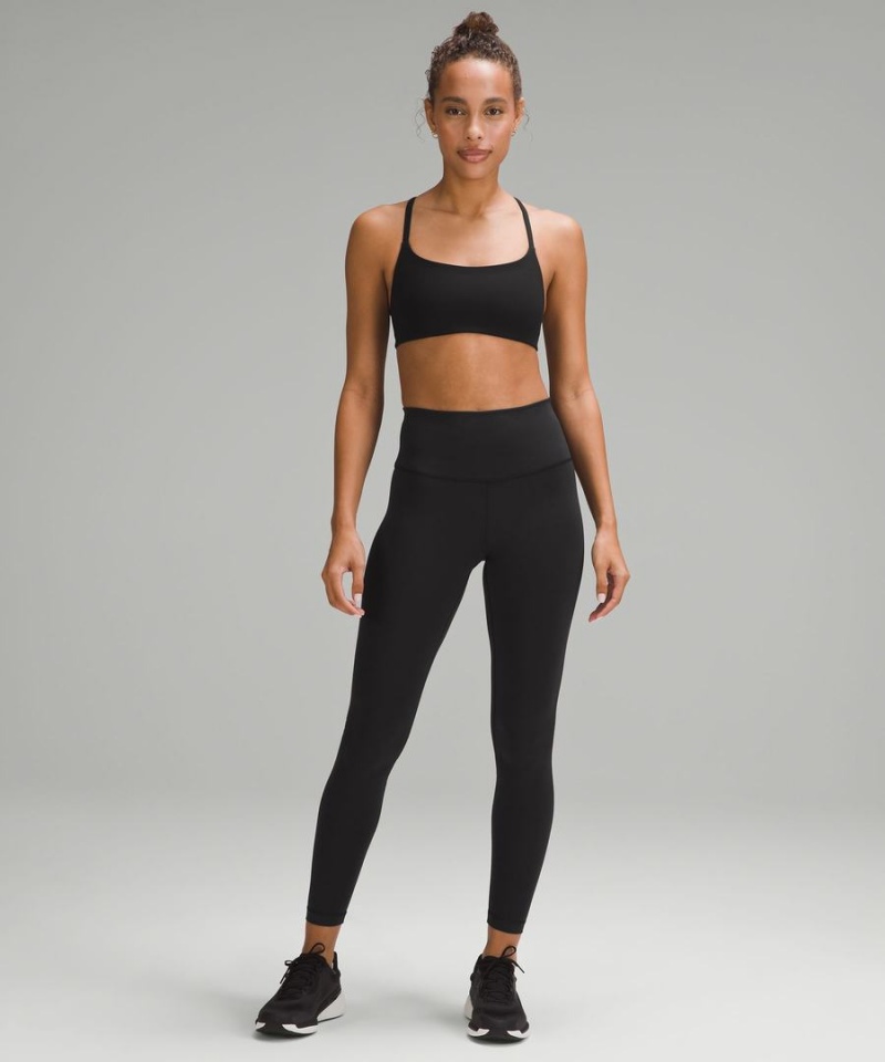 Sujetador Deportivo Lululemon Wunder Train Tiras Racer Bra Light Support, A/B Cup Twill Mujer Negras Chile | 268EATVUL