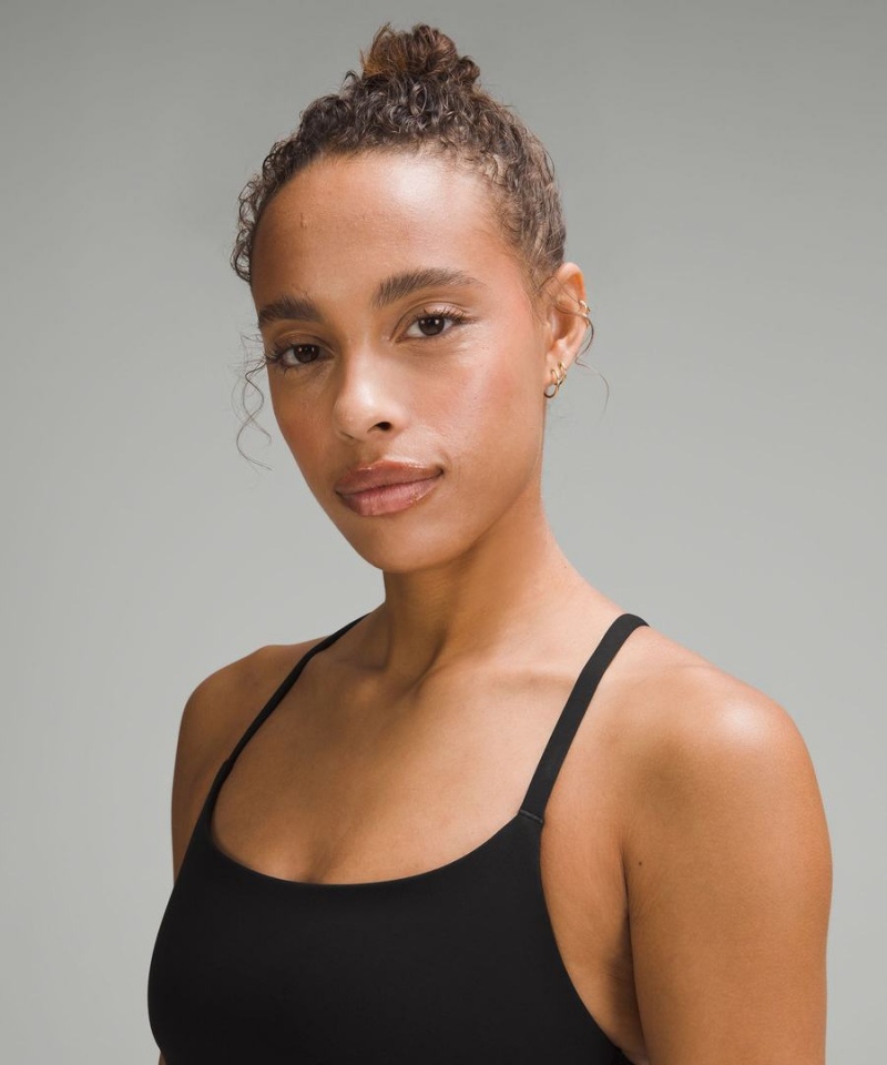 Sujetador Deportivo Lululemon Wunder Train Tiras Racer Bra Light Support, A/B Cup Twill Mujer Negras Chile | 268EATVUL