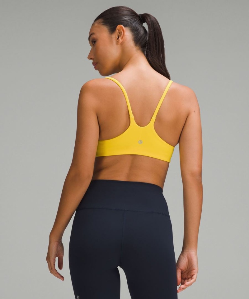 Sujetador Deportivo Lululemon Wunder Train Tiras Racer Bra Light Support, A/B Cup Mujer Amarillo Chile | 452EVLXKW