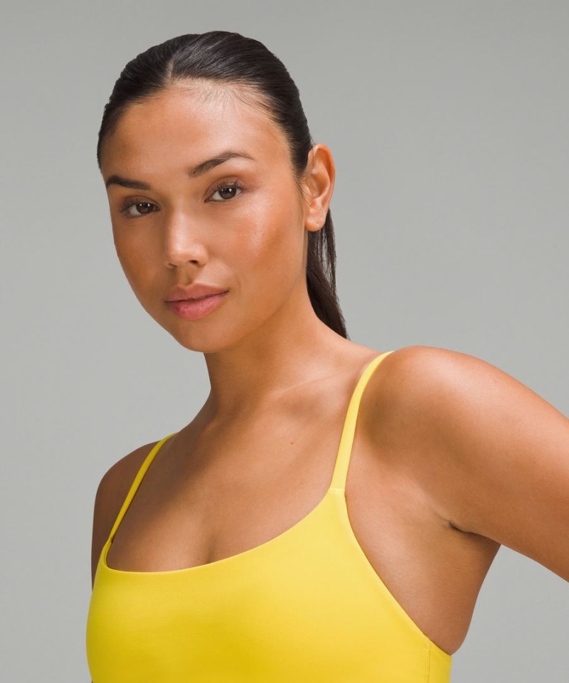 Sujetador Deportivo Lululemon Wunder Train Tiras Racer Bra Light Support, A/B Cup Mujer Amarillo Chile | 452EVLXKW