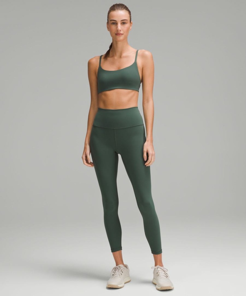 Sujetador Deportivo Lululemon Wunder Train Tiras Racer Bra Light Support, A/B Cup Mujer Verde Oscuro Chile | 281NZBHEV