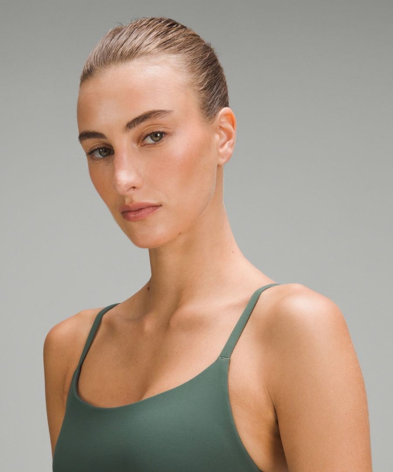 Sujetador Deportivo Lululemon Wunder Train Tiras Racer Bra Light Support, A/B Cup Mujer Verde Oscuro Chile | 281NZBHEV