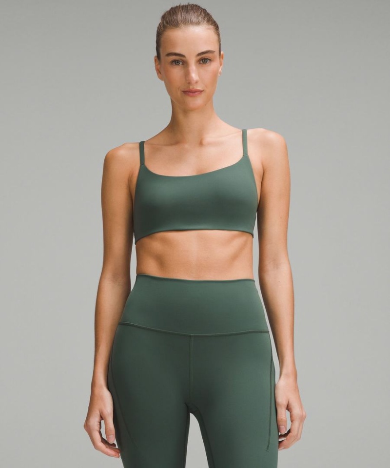 Sujetador Deportivo Lululemon Wunder Train Tiras Racer Bra Light Support, A/B Cup Mujer Verde Oscuro Chile | 281NZBHEV