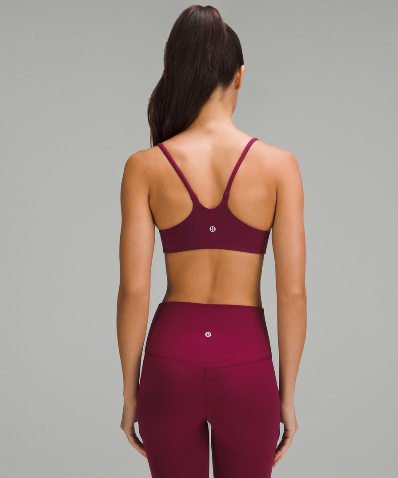 Sujetador Deportivo Lululemon Wunder Train Tiras Racer Bra Light Support, A/B Cup Mujer Burdeos Chile | 723IXYNQG