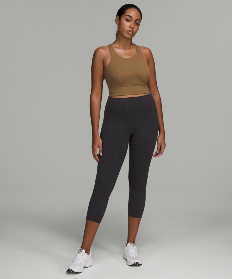 Sujetador Deportivo Lululemon Wunder Train Longline Bra Medium Support, C/D Cup Mujer Kaki Chile | 769NGOIXL