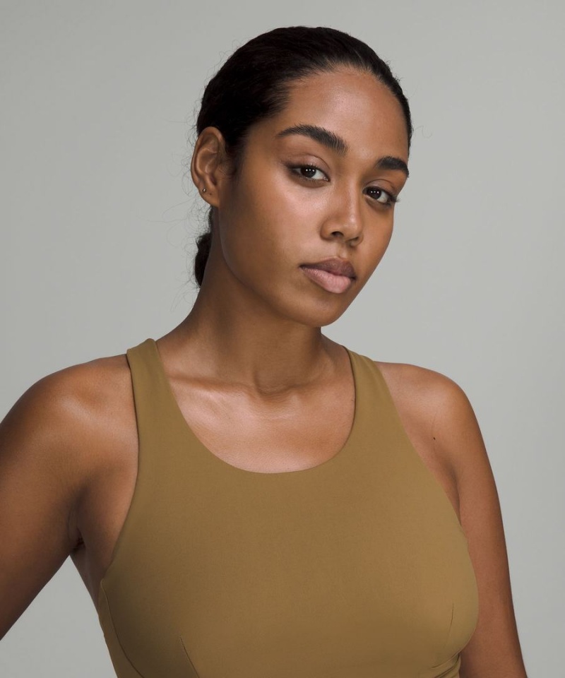 Sujetador Deportivo Lululemon Wunder Train Longline Bra Medium Support, C/D Cup Mujer Kaki Chile | 769NGOIXL