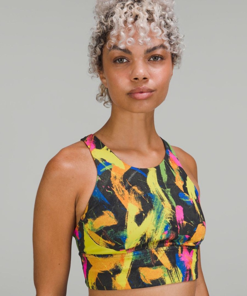 Sujetador Deportivo Lululemon Wunder Train Longline Bra Medium Support, C/D Cup Mujer Negras Multicolor Chile | 487AUBOVL