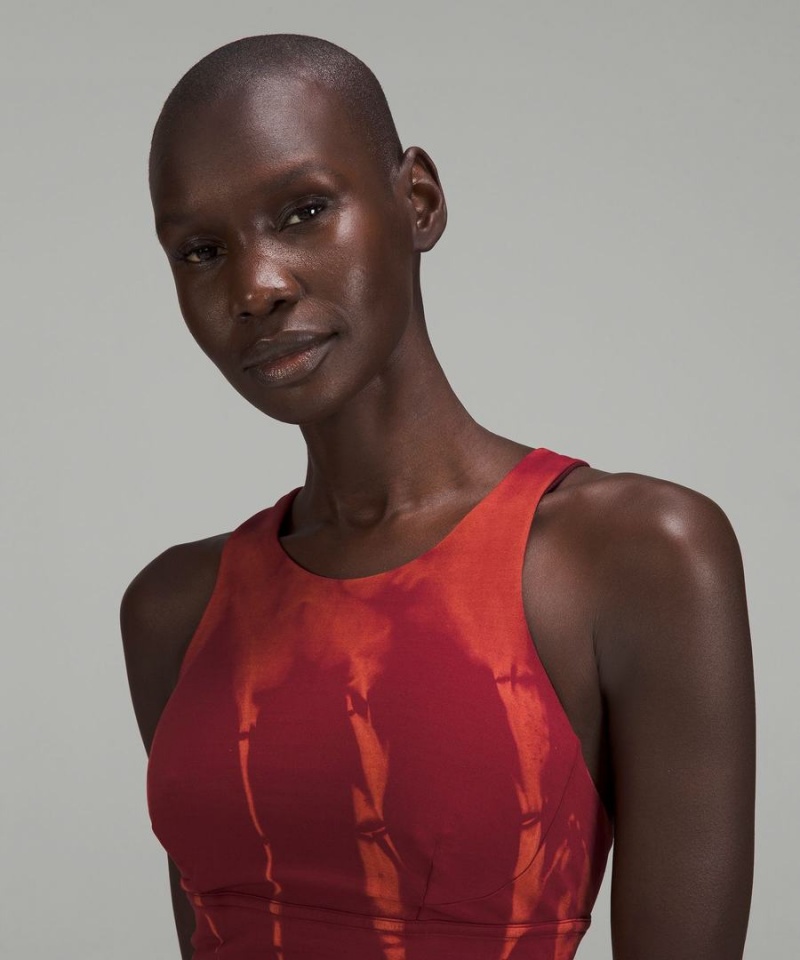 Sujetador Deportivo Lululemon Wunder Train Longline Bra Medium Support, C/D Cup Mujer Naranjas Azules Rojas Burdeos Chile | 195HNZPMW