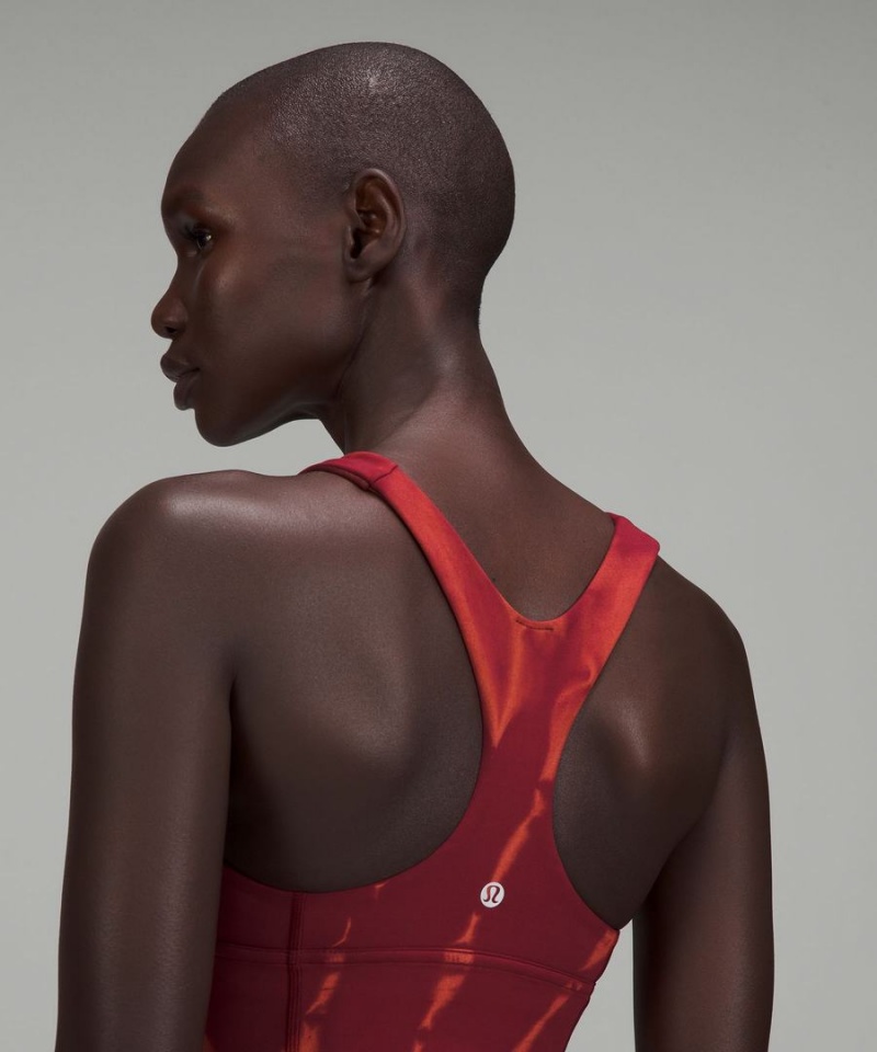 Sujetador Deportivo Lululemon Wunder Train Longline Bra Medium Support, C/D Cup Mujer Naranjas Azules Rojas Burdeos Chile | 195HNZPMW