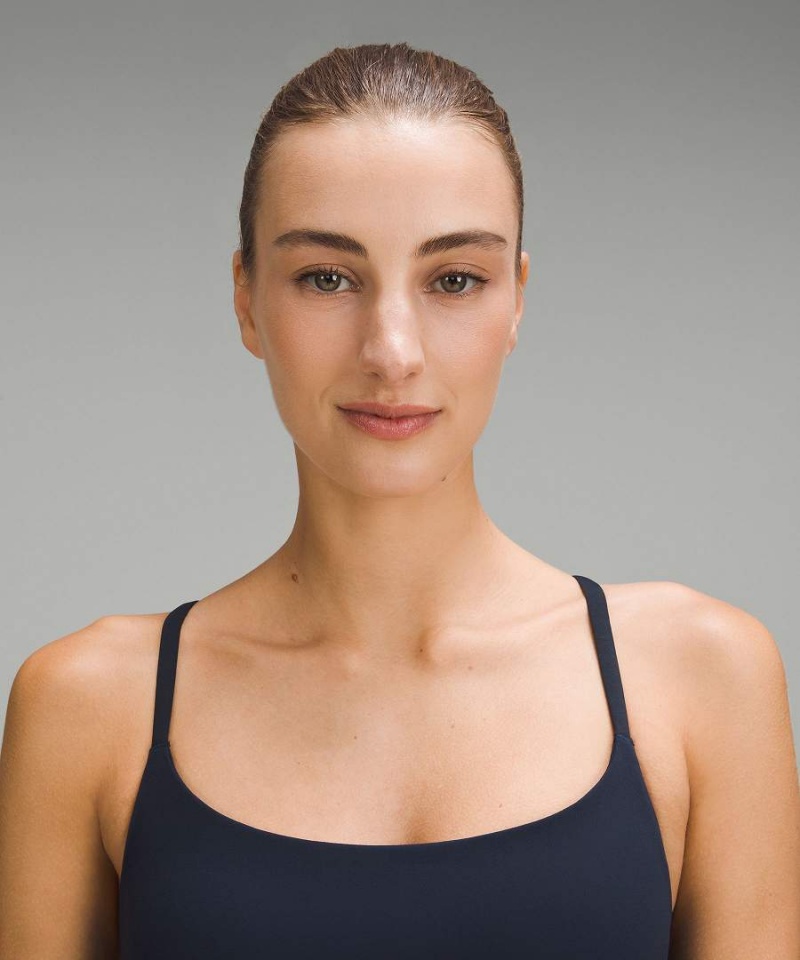 Sujetador Deportivo Lululemon Wunder Train Tiras Racer Bra Light Support, A/B Cup Mujer Azul Marino Chile | 465CGZYEI
