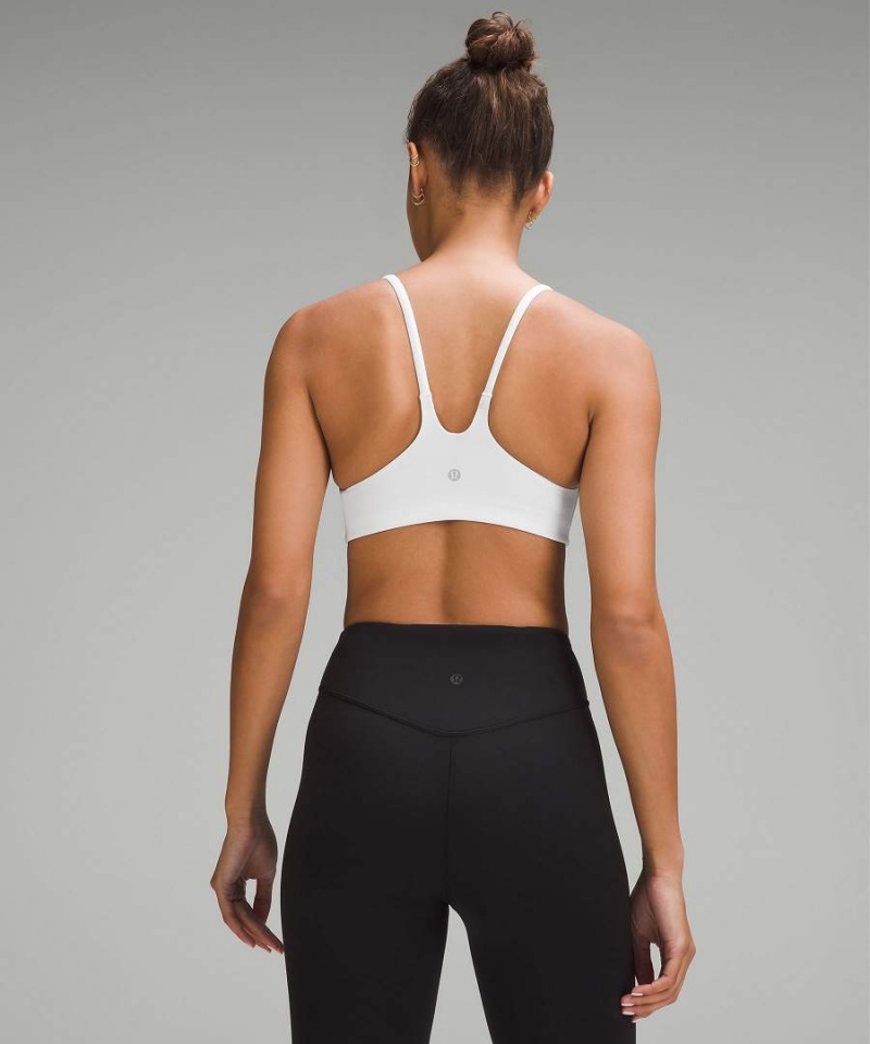 Sujetador Deportivo Lululemon Wunder Train Tiras Racer Bra Light Support, A/B Cup Twill Mujer Blancas Chile | 317OLUJAP