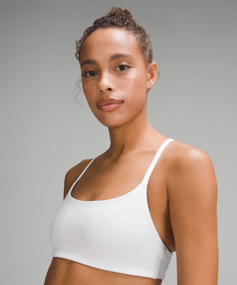 Sujetador Deportivo Lululemon Wunder Train Tiras Racer Bra Light Support, A/B Cup Twill Mujer Blancas Chile | 317OLUJAP