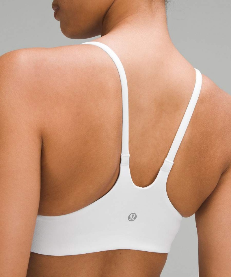 Sujetador Deportivo Lululemon Wunder Train Tiras Racer Bra Light Support, A/B Cup Twill Mujer Blancas Chile | 317OLUJAP