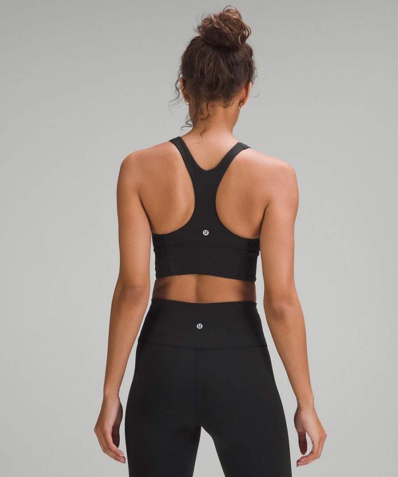 Sujetador Deportivo Lululemon Wunder Train Longline Bra Medium Support, C/D Cup Mujer Negras Chile | 521RLQPZD