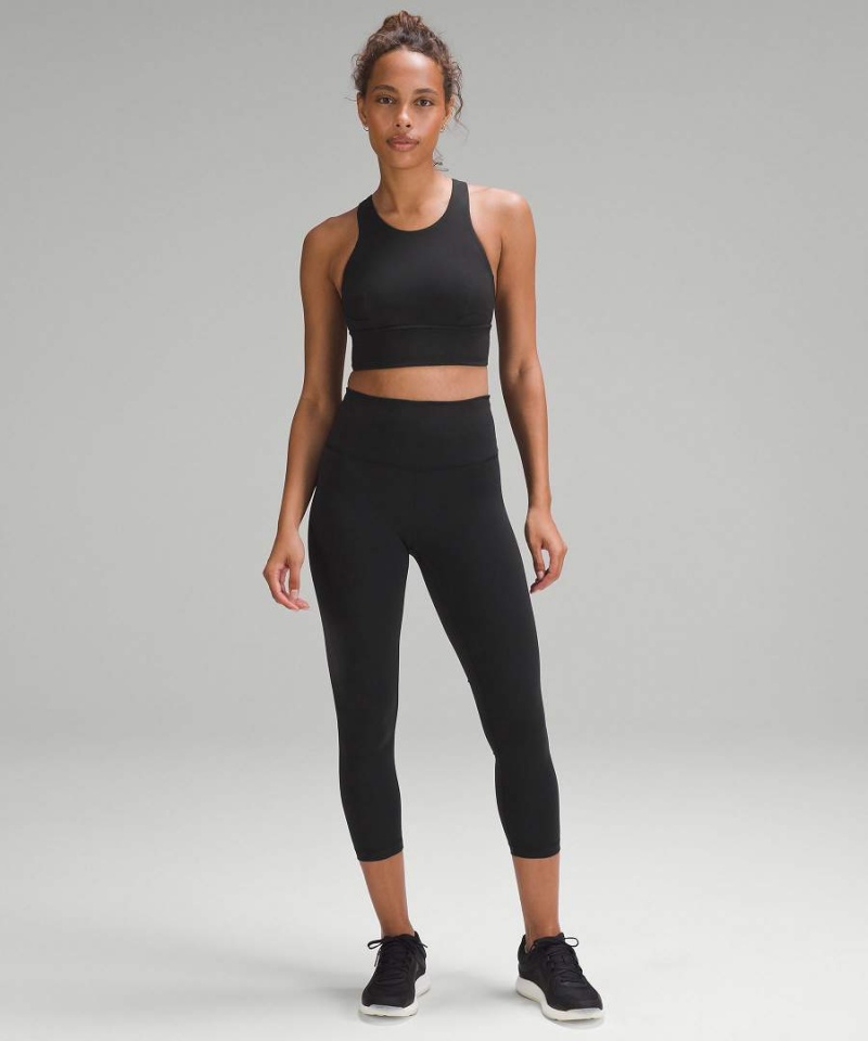 Sujetador Deportivo Lululemon Wunder Train Longline Bra Medium Support, C/D Cup Mujer Negras Chile | 521RLQPZD