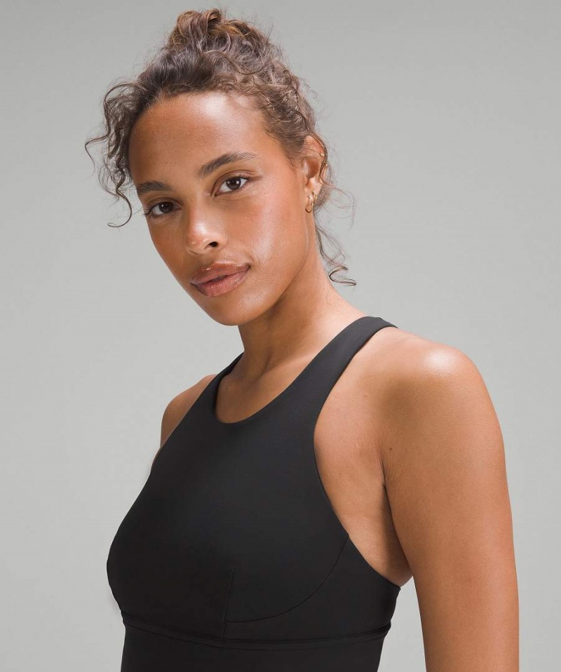 Sujetador Deportivo Lululemon Wunder Train Longline Bra Medium Support, C/D Cup Mujer Negras Chile | 521RLQPZD