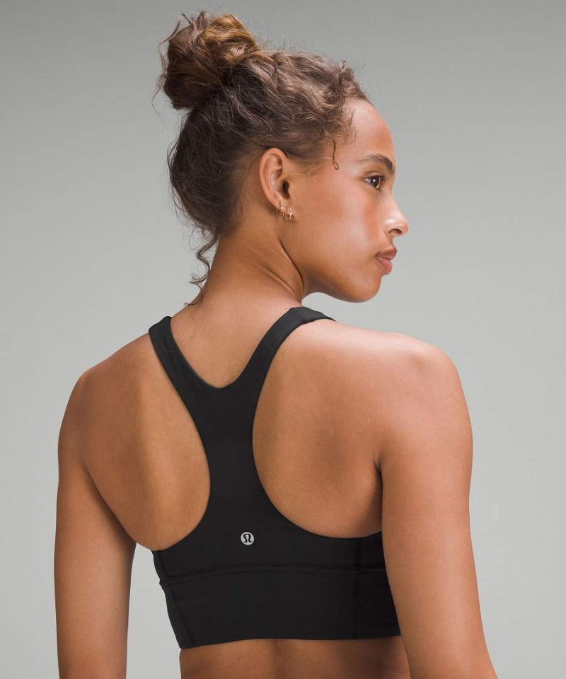 Sujetador Deportivo Lululemon Wunder Train Longline Bra Medium Support, C/D Cup Mujer Negras Chile | 521RLQPZD
