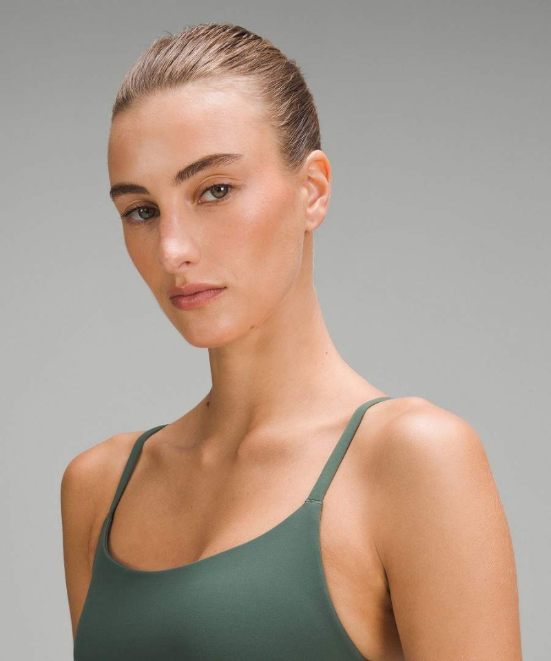 Sujetador Deportivo Lululemon Wunder Train Tiras Racer Bra Light Support, A/B Cup Mujer Verde Oscuro Chile | 308NEGFJM