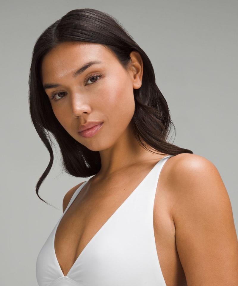 Sujetador Deportivo Lululemon Wundermost Ultra-Soft Nulu Triangle Bralette A–D Cups Mujer Blancas Chile | 076XPWDBA