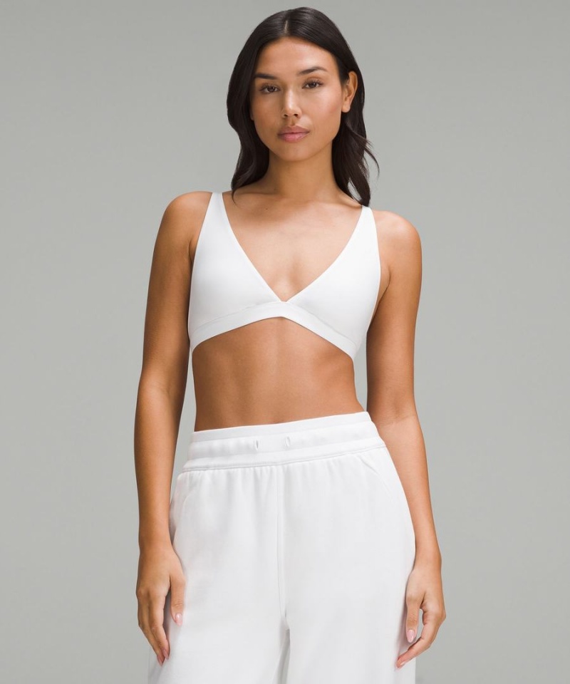 Sujetador Deportivo Lululemon Wundermost Ultra-Soft Nulu Triangle Bralette A–D Cups Mujer Blancas Chile | 076XPWDBA