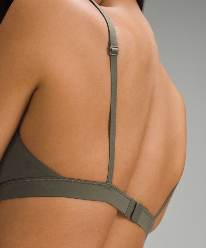 Sujetador Deportivo Lululemon Wundermost Ultra-Soft Nulu Triangle Bralette A–D Cups Mujer Verde Chile | 294YVWFGE