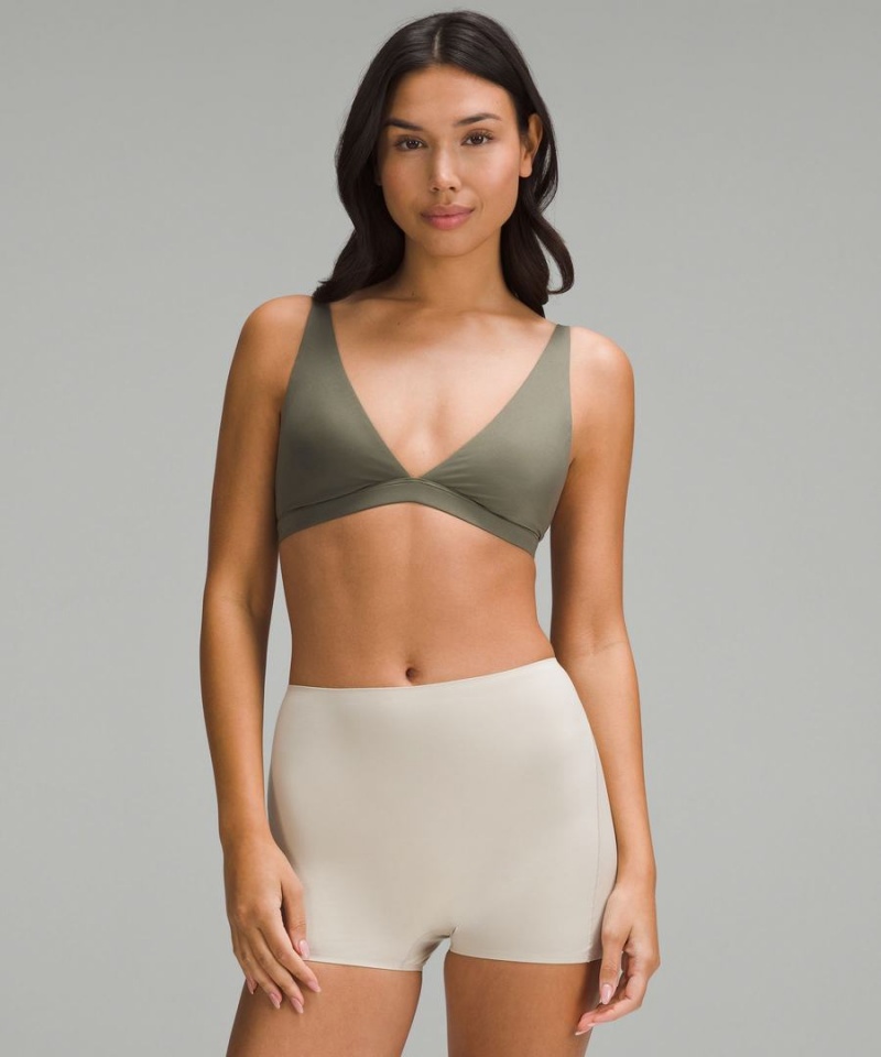 Sujetador Deportivo Lululemon Wundermost Ultra-Soft Nulu Triangle Bralette A–D Cups Mujer Verde Chile | 294YVWFGE