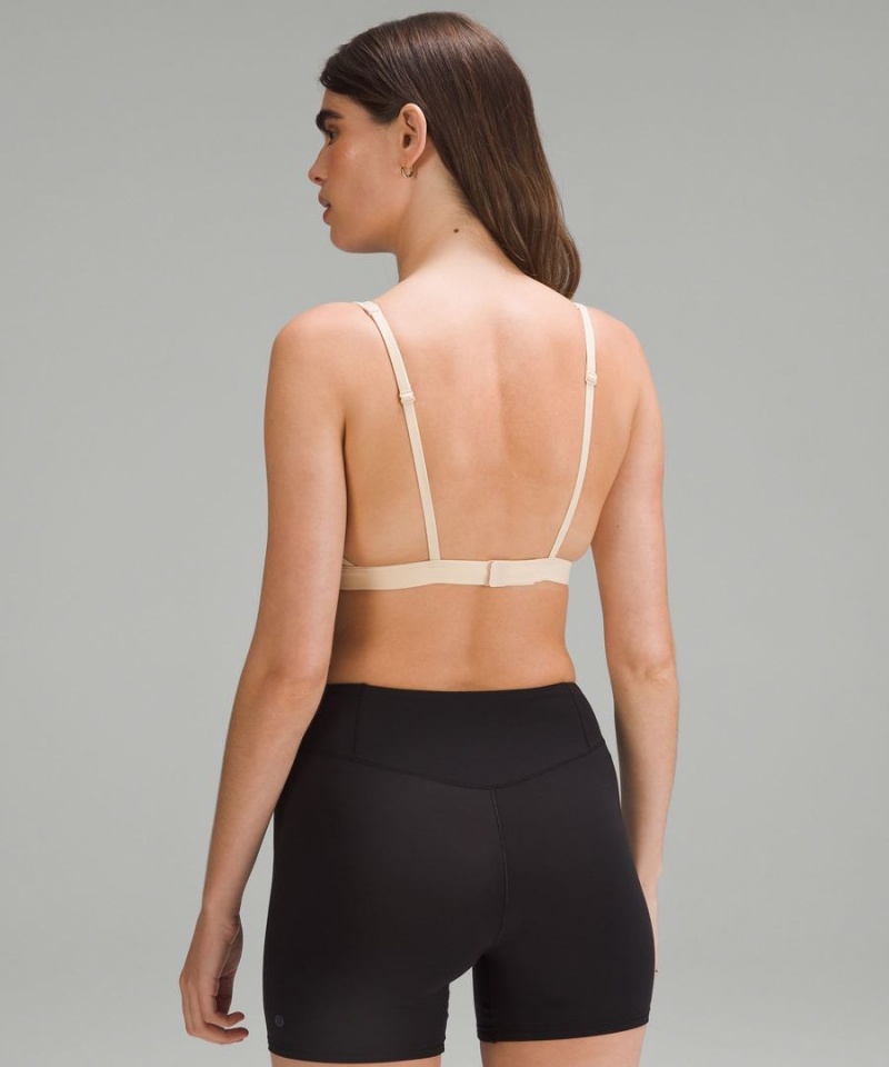 Sujetador Deportivo Lululemon Wundermost Ultra-Soft Nulu Triangle Bralette A–D Cups Mujer Beige Chile | 691KARHQC