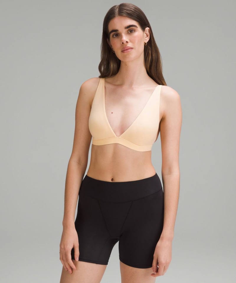 Sujetador Deportivo Lululemon Wundermost Ultra-Soft Nulu Triangle Bralette A–D Cups Mujer Beige Chile | 691KARHQC