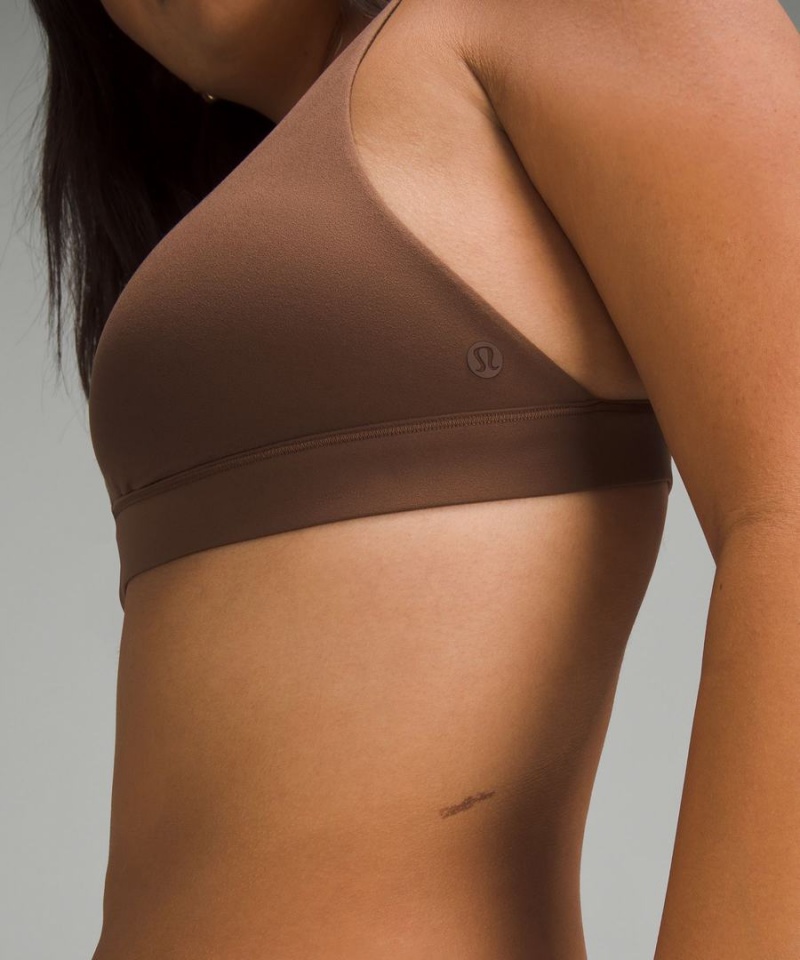 Sujetador Deportivo Lululemon Wundermost Ultra-Soft Nulu Triangle Bralette A–D Cups Mujer Chocolate Chile | 721SPIOZT