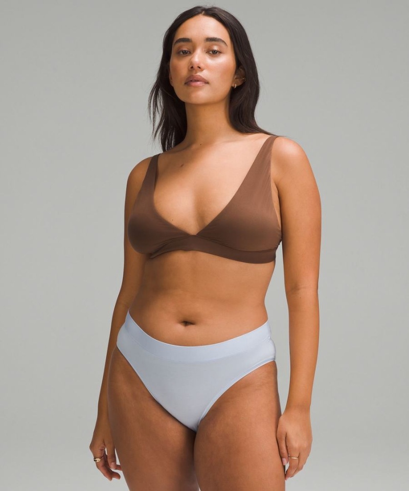 Sujetador Deportivo Lululemon Wundermost Ultra-Soft Nulu Triangle Bralette A–D Cups Mujer Chocolate Chile | 721SPIOZT