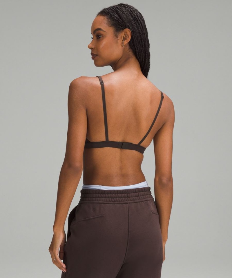 Sujetador Deportivo Lululemon Wundermost Ultra-Soft Nulu Triangle Bralette A–D Cups Mujer Chocolate Chile | 824ZONTMB