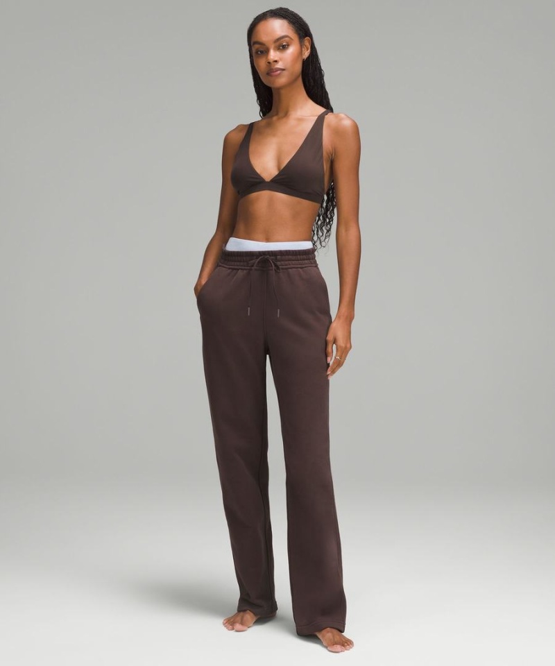 Sujetador Deportivo Lululemon Wundermost Ultra-Soft Nulu Triangle Bralette A–D Cups Mujer Chocolate Chile | 824ZONTMB