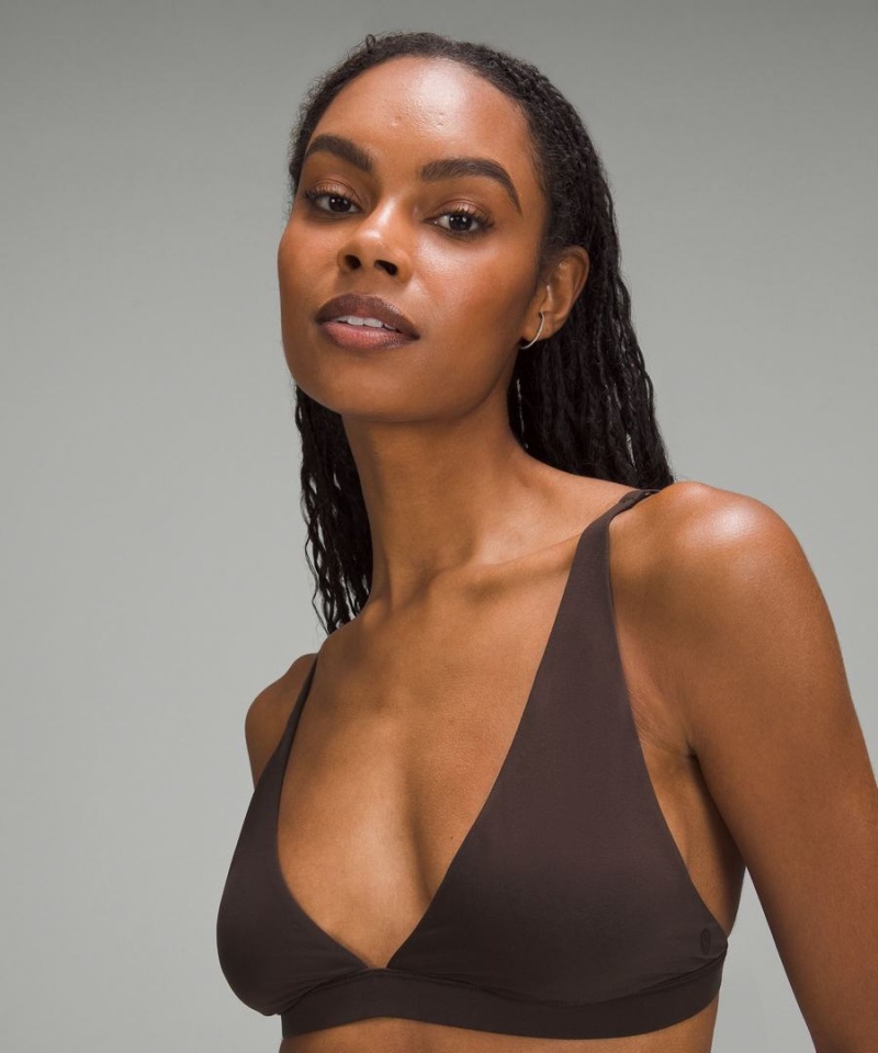 Sujetador Deportivo Lululemon Wundermost Ultra-Soft Nulu Triangle Bralette A–D Cups Mujer Chocolate Chile | 824ZONTMB