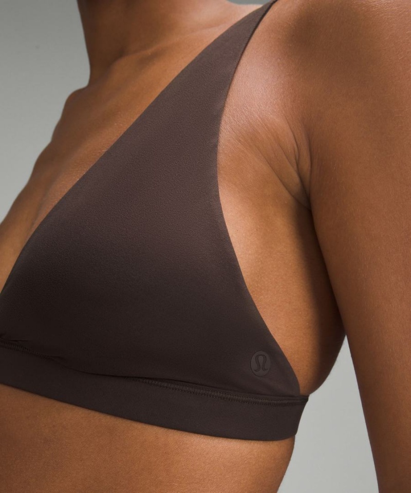Sujetador Deportivo Lululemon Wundermost Ultra-Soft Nulu Triangle Bralette A–D Cups Mujer Chocolate Chile | 824ZONTMB