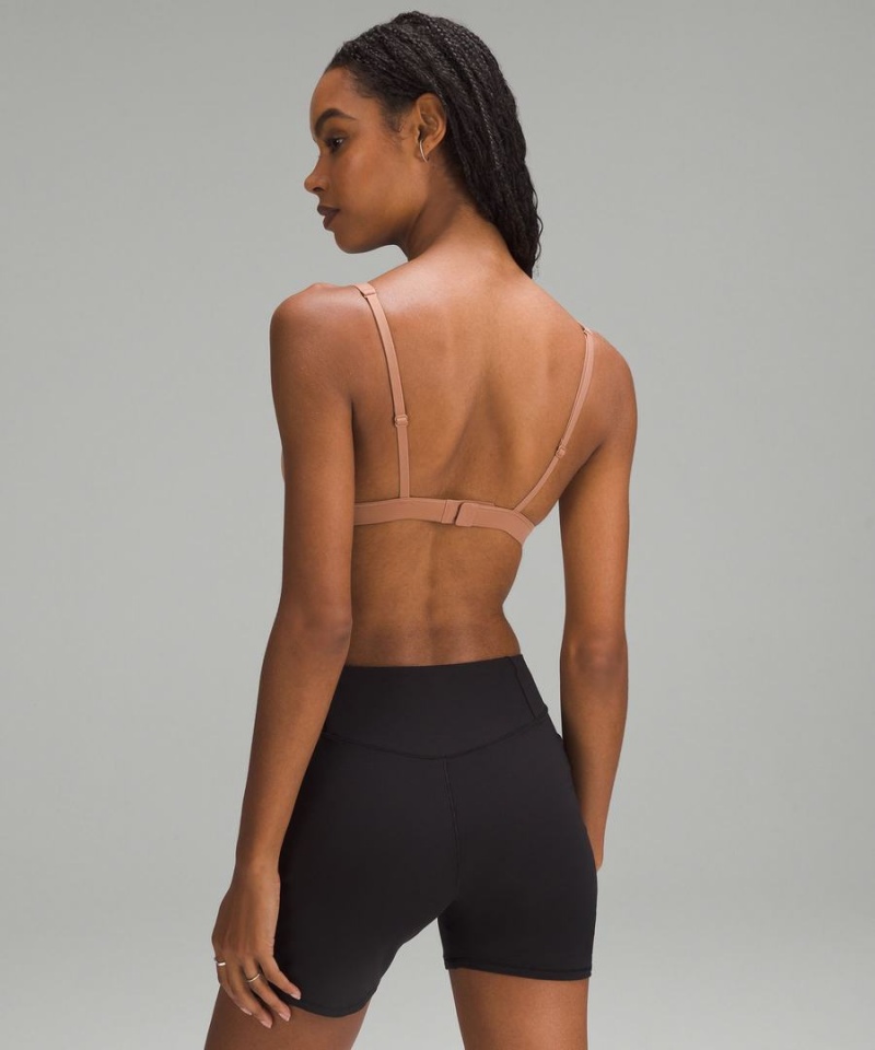 Sujetador Deportivo Lululemon Wundermost Ultra-Soft Nulu Triangle Bralette A–D Cups Mujer Marrones Chile | 753PNQFRC