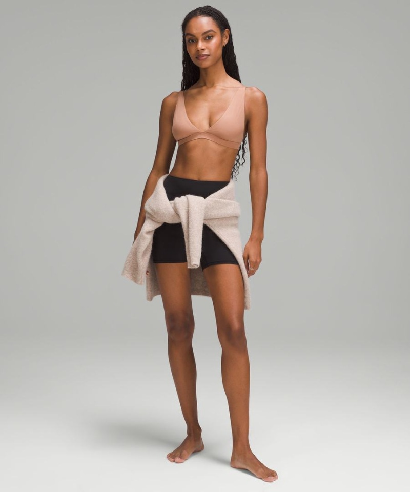 Sujetador Deportivo Lululemon Wundermost Ultra-Soft Nulu Triangle Bralette A–D Cups Mujer Marrones Chile | 753PNQFRC