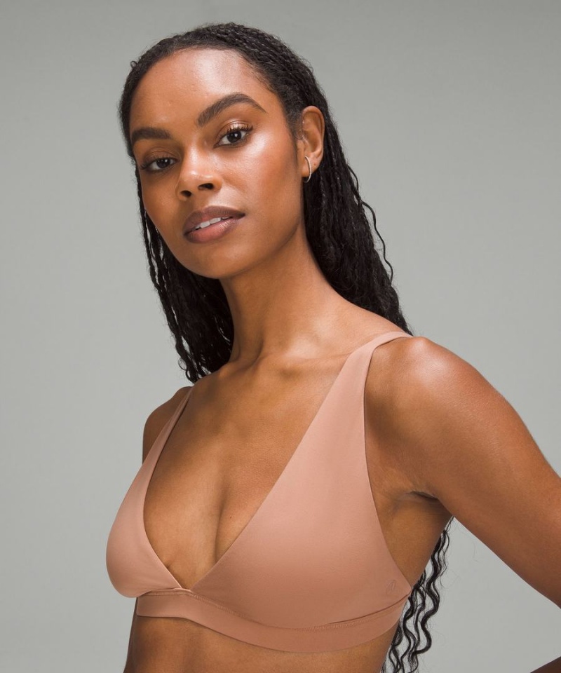 Sujetador Deportivo Lululemon Wundermost Ultra-Soft Nulu Triangle Bralette A–D Cups Mujer Marrones Chile | 753PNQFRC