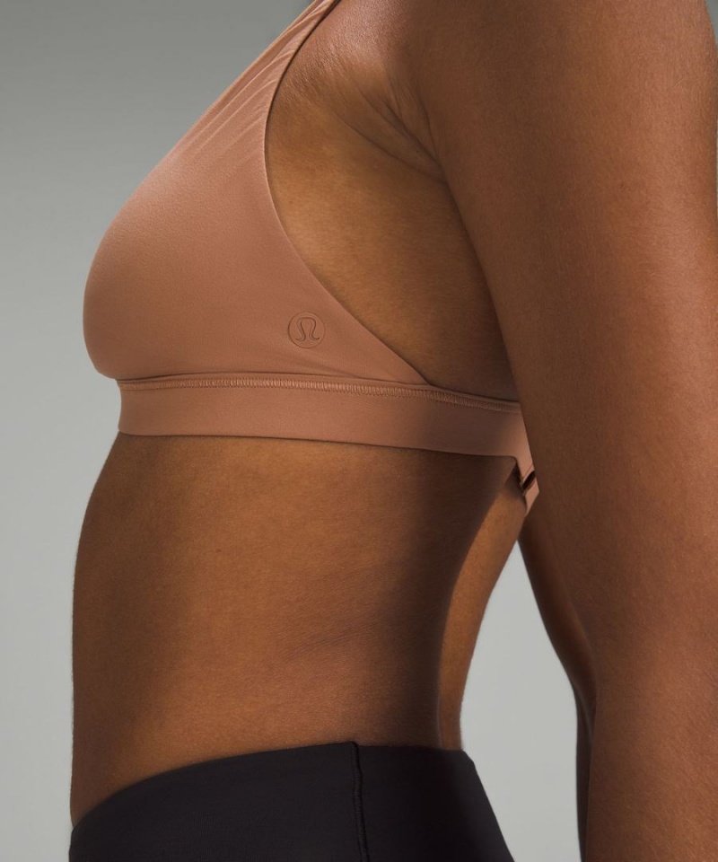 Sujetador Deportivo Lululemon Wundermost Ultra-Soft Nulu Triangle Bralette A–D Cups Mujer Marrones Chile | 753PNQFRC
