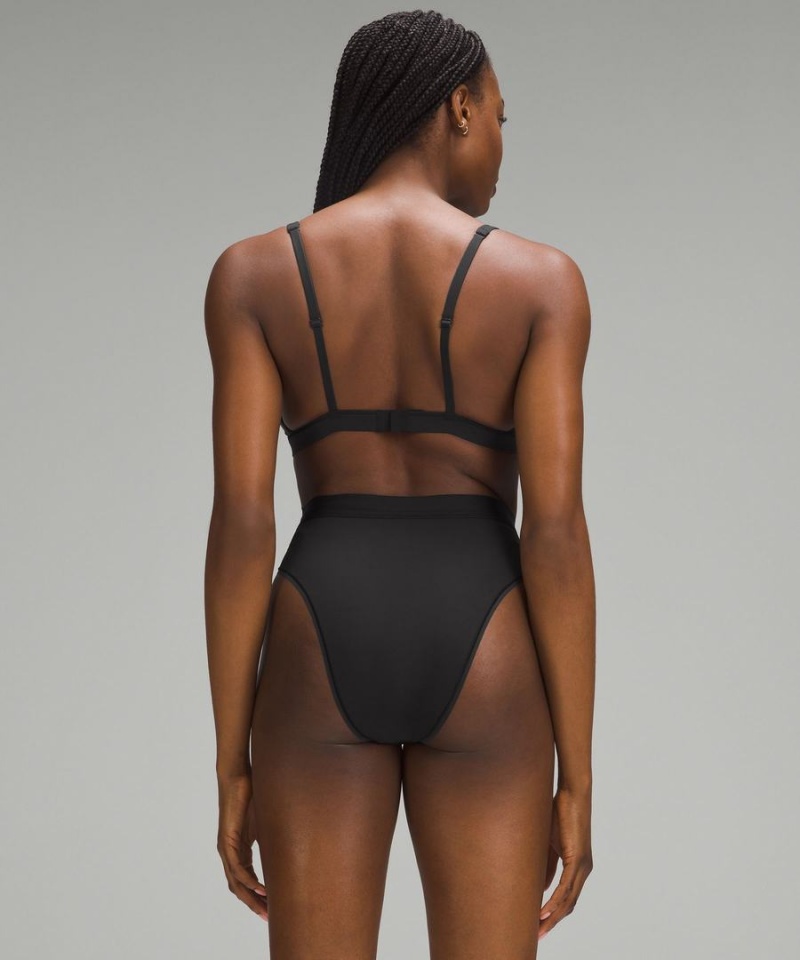 Sujetador Deportivo Lululemon Wundermost Ultra-Soft Nulu Triangle Bralette A–D Cups Mujer Negras Chile | 705LUEQYC