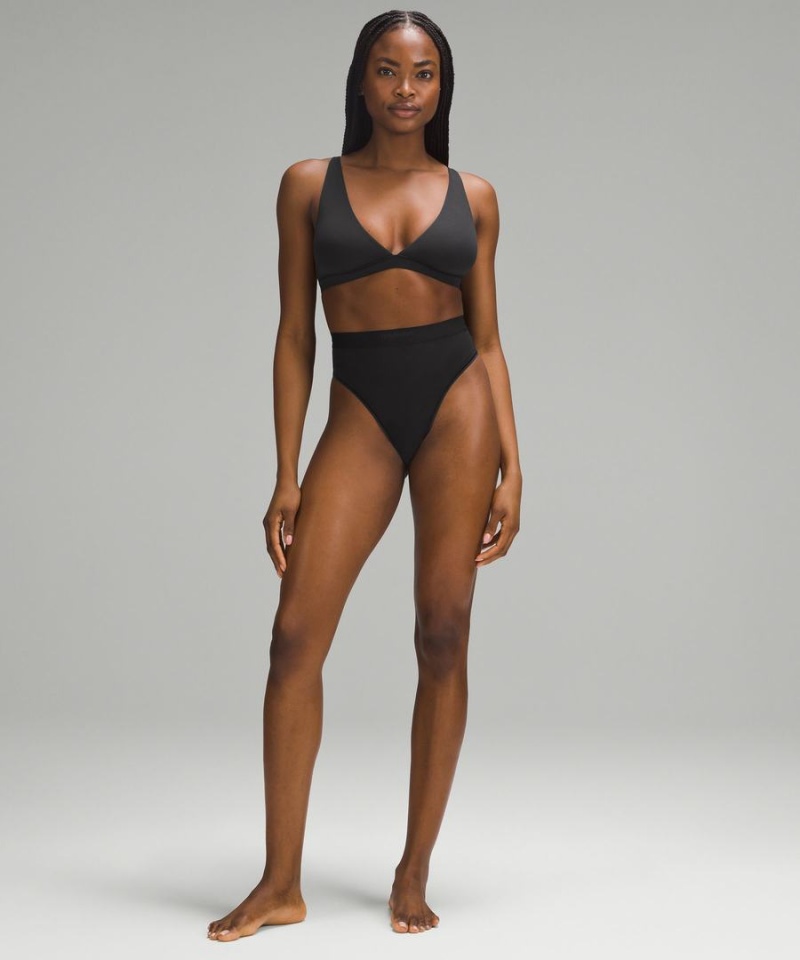 Sujetador Deportivo Lululemon Wundermost Ultra-Soft Nulu Triangle Bralette A–D Cups Mujer Negras Chile | 705LUEQYC