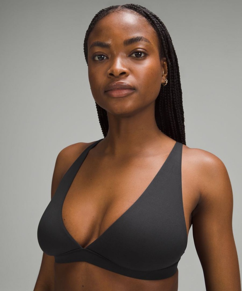 Sujetador Deportivo Lululemon Wundermost Ultra-Soft Nulu Triangle Bralette A–D Cups Mujer Negras Chile | 705LUEQYC