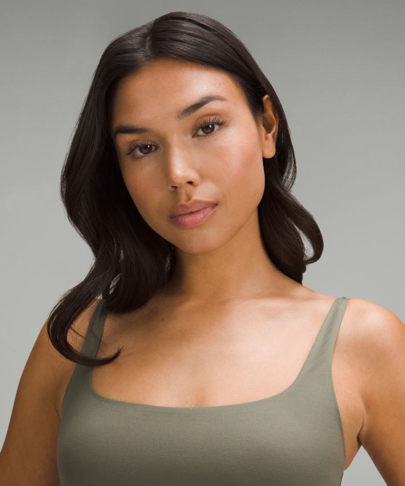 Sujetador Deportivo Lululemon Wundermost Ultra-Soft Nulu Scoop-Neck Bralette A–D Cups Mujer Verde Chile | 602KYDBXZ