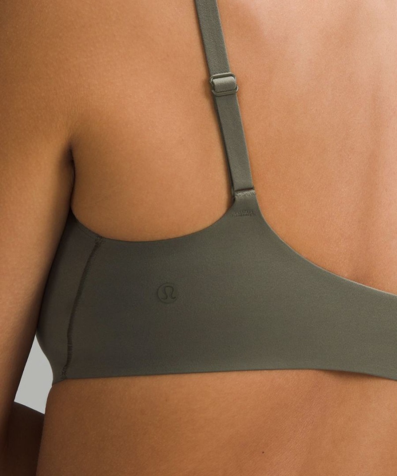 Sujetador Deportivo Lululemon Wundermost Ultra-Soft Nulu Scoop-Neck Bralette A–D Cups Mujer Verde Chile | 602KYDBXZ
