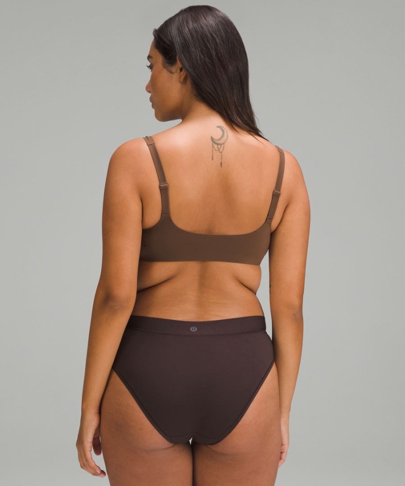 Sujetador Deportivo Lululemon Wundermost Ultra-Soft Nulu Scoop-Neck Bralette A–D Cups Mujer Chocolate Chile | 816QFECMI