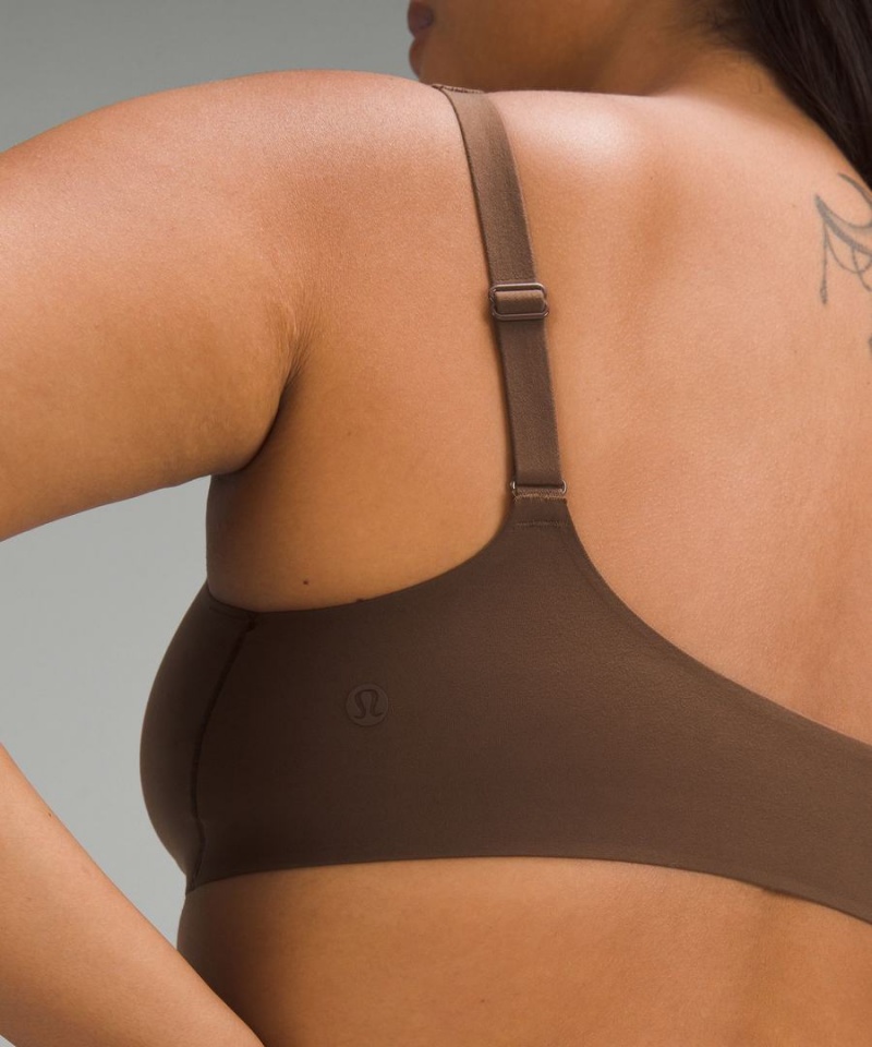 Sujetador Deportivo Lululemon Wundermost Ultra-Soft Nulu Scoop-Neck Bralette A–D Cups Mujer Chocolate Chile | 816QFECMI