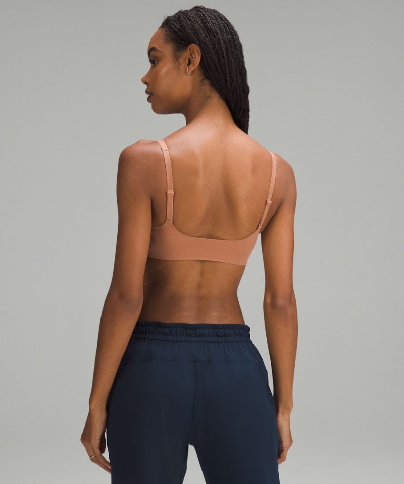 Sujetador Deportivo Lululemon Wundermost Ultra-Soft Nulu Scoop-Neck Bralette A–D Cups Mujer Marrones Chile | 257MOZVSA