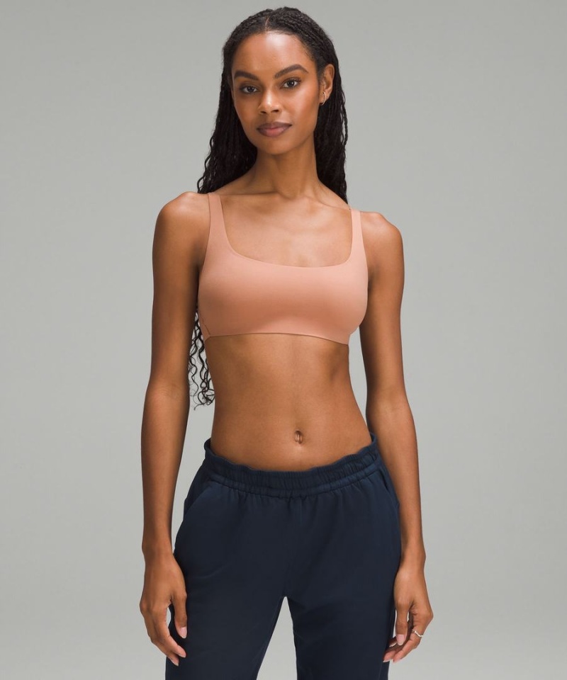 Sujetador Deportivo Lululemon Wundermost Ultra-Soft Nulu Scoop-Neck Bralette A–D Cups Mujer Marrones Chile | 257MOZVSA